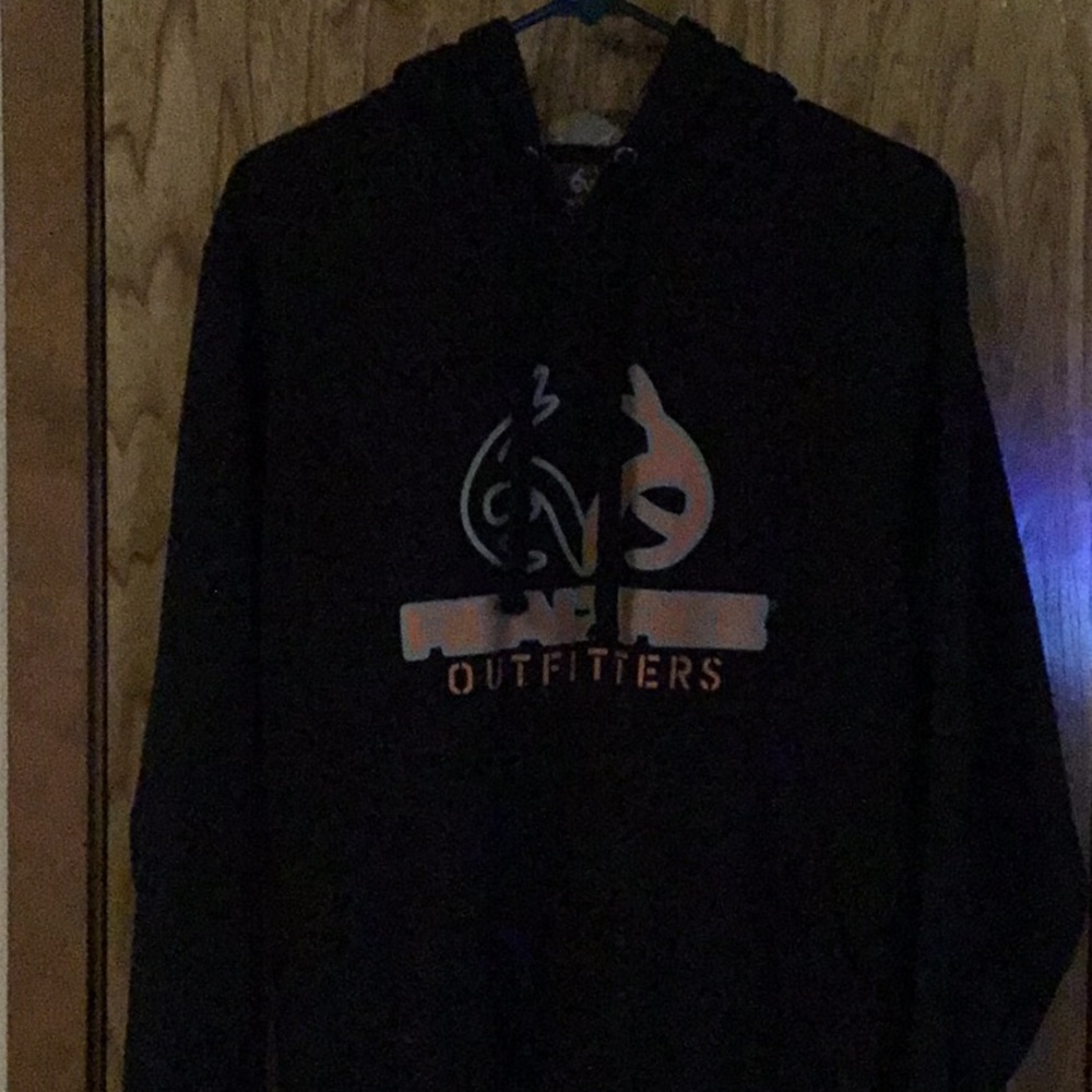 Real tree black hoodie